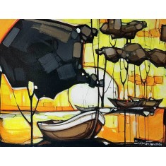 Salman Farooqi, 18 x 24 Inch, Acrylic on Canvas, Seascape Painting, AC-SF-658